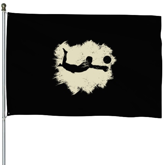 Volleyball Beach Grunge Vintage House Flags