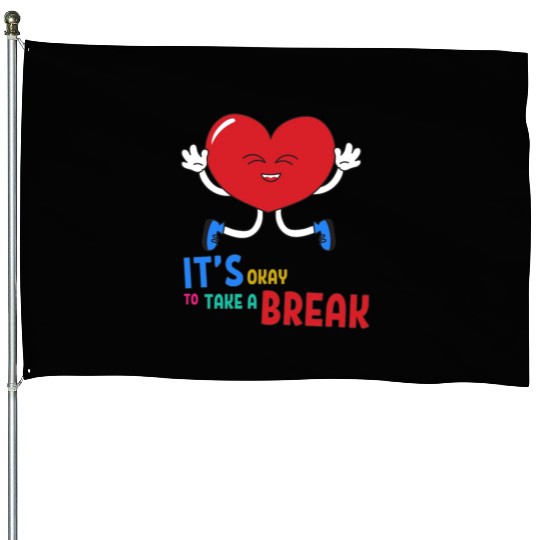 Joyful Reminder Embrace Self-Care with "It's Okay House Flags