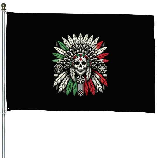 Aztec Warrior Indigenous Mexican Aztec Jaguar House Flags