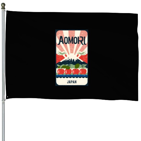 Aomori Harvest: Delicious Apples House Flags