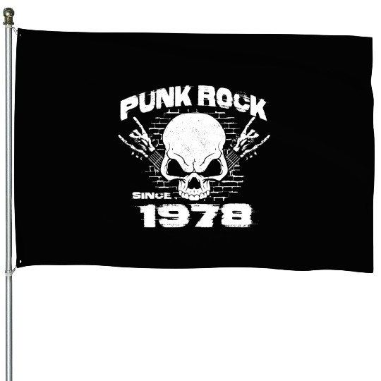 Vintage Grunge Punk since 1978 for 46th Birthday House Flags