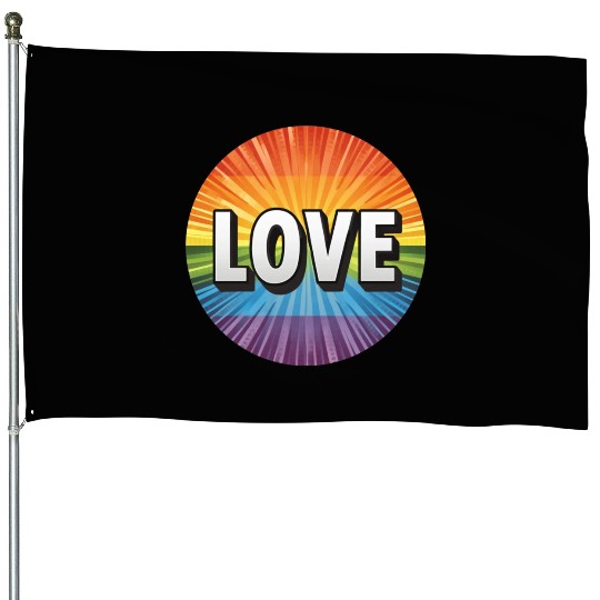 LGBTQ Love House Flags