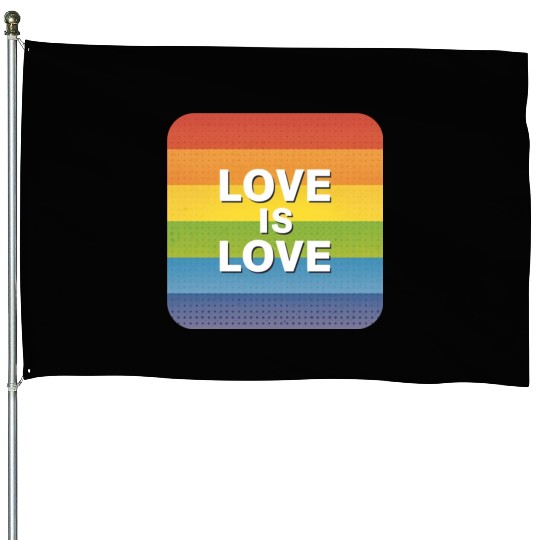 LGBTQ Love is Love House Flags