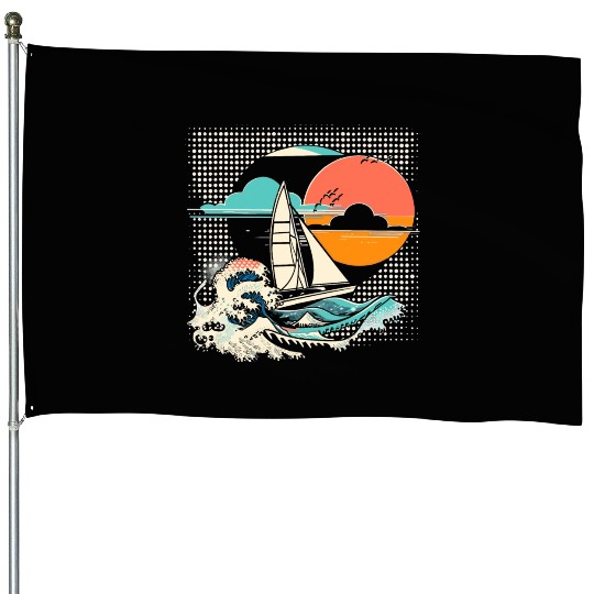 Sailing Cartoon House Flags