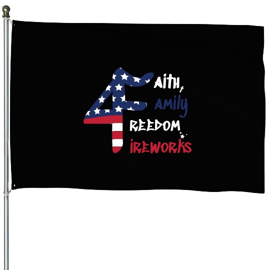 4th of July American Flag Patriotic House Flags