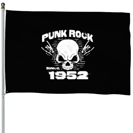 Punk Rock Since 1952 - Skull Rock Hands 72nd House Flags