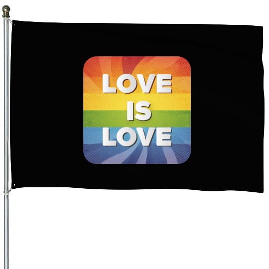 LGBTQ Love is Love House Flags