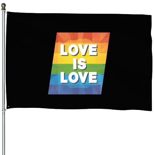 LGBTQ Love is Love House Flags