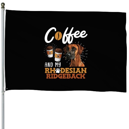 Rhodesian Ridgeback and Coffee Ridgeback House Flags