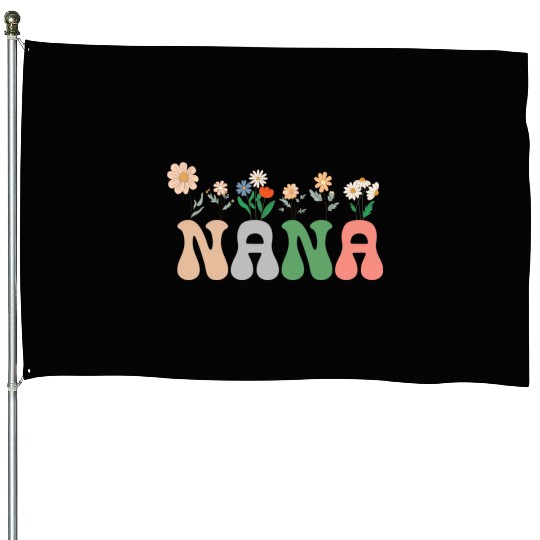 Nana Wildflower Floral Design Cherry Blossom Nana House Flags