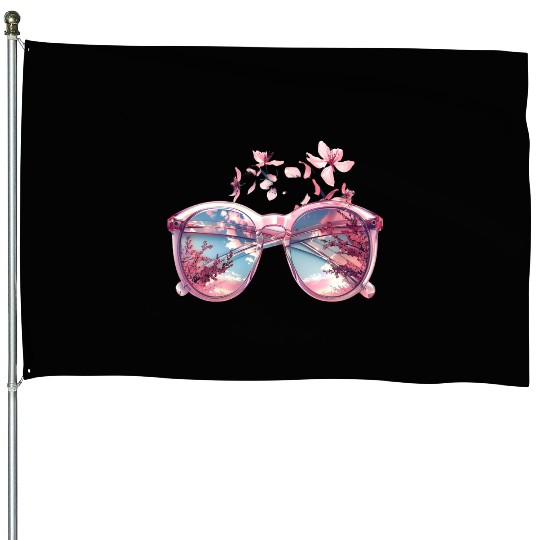 Blossom Reflection House Flags