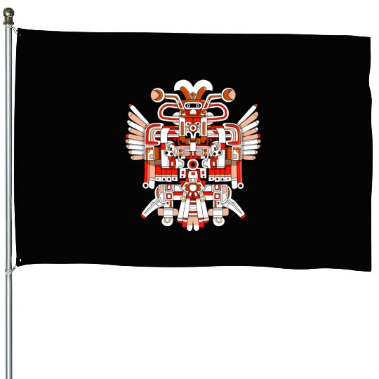 Aztec God Ancient Mythology Chalchiuhtotolin House Flags