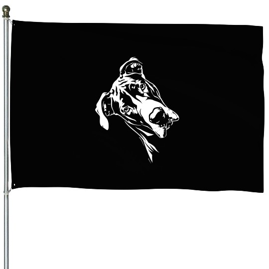 Great Dane Face Great Dane Line Art Head Gifts House Flags