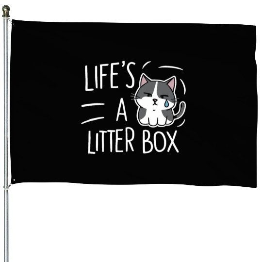 Gothic Emo Cat Design For Cat Lovers And House Flags