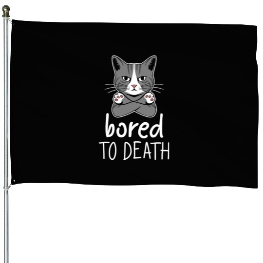 Gothic Emo Cat Design For Cat Lovers And House Flags