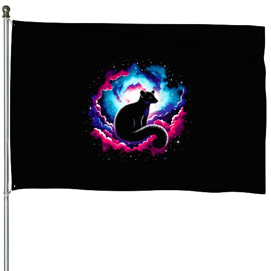 Cool Platypus Galaxy Space Art House Flags