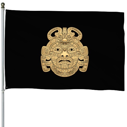 Maya God Mayan Mythology Ancient God K'inich Ahau House Flags