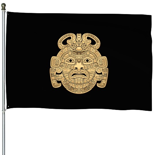Maya God Mayan Mythology Ancient God K'inich Ahau House Flags