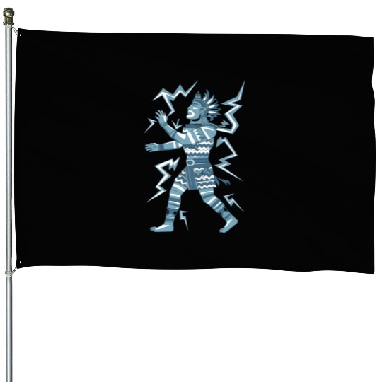 Maya God Mayan Mythology Kauil Lightning Warrior House Flags