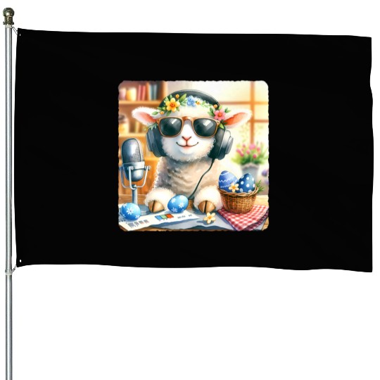 Easter Lamb Cozy Sunglasses Treats House Flags