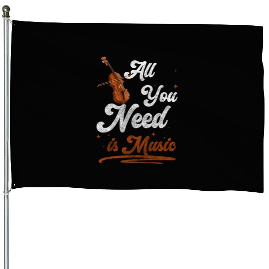 Street Musician Town Musicians Donation Concert House Flags