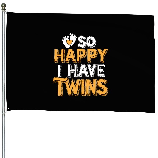 Dad of Twins House Flags Funny Twin Dad Father's Day