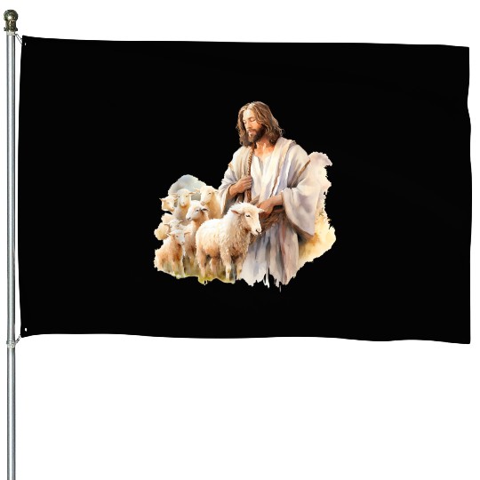 Lord Jesus Church Sheep Peace House Flags