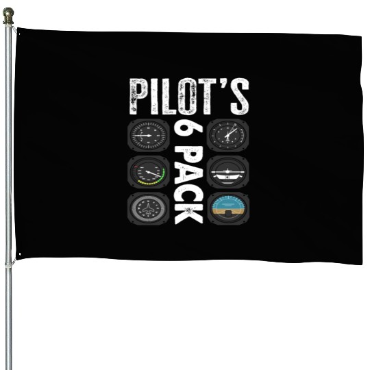 Pilots 6 Pack Funny Pilot House Flags