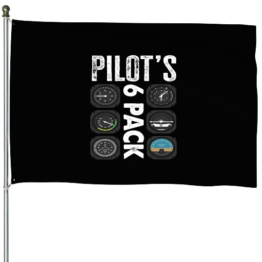 Pilots 6 Pack Funny Pilot House Flags