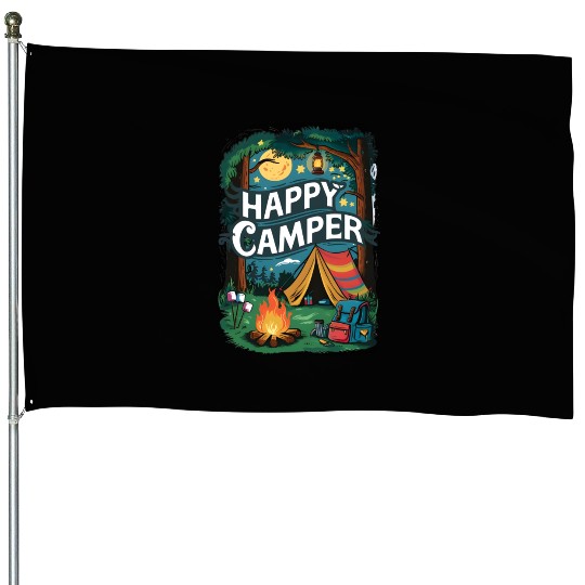 Happy Camper Delight House Flags