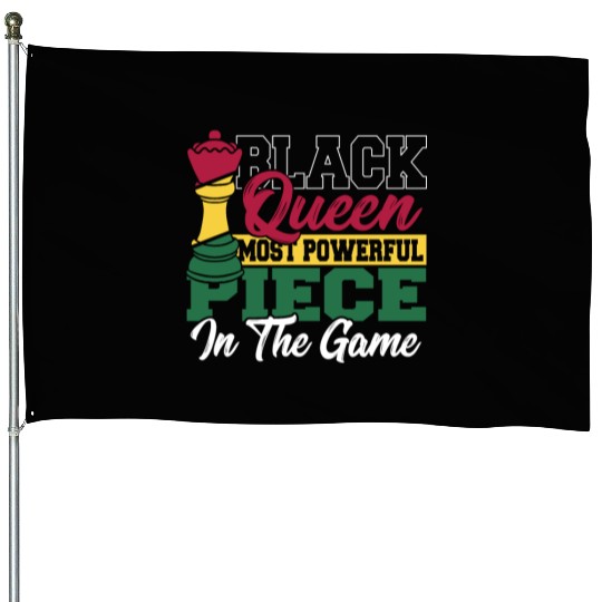 Black Queen Most Powerful Piece African American House Flags
