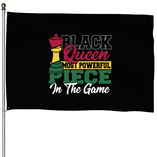Black Queen Most Powerful Piece African American House Flags