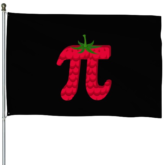 Raspberry Funny Pi Day Pie Math Lover Student House Flags
