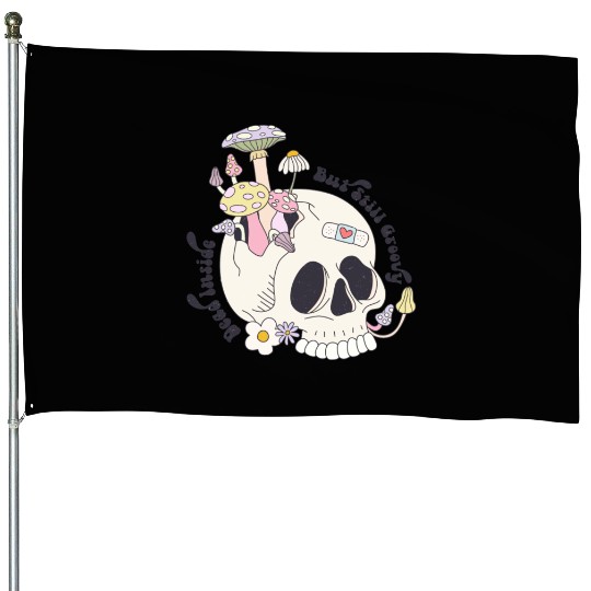 Dead Inside But Still Groovy House Flags