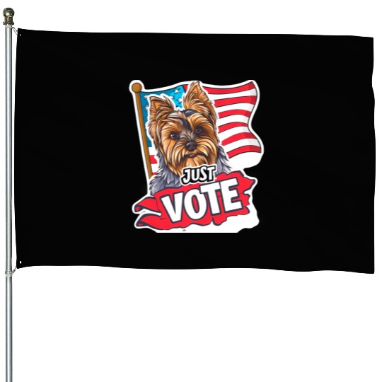 Unique American Flag Election 2024 Yorkie Gifts House Flags
