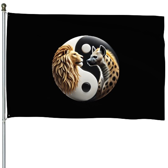 Lion & Hyena - Yin-Yang House Flags