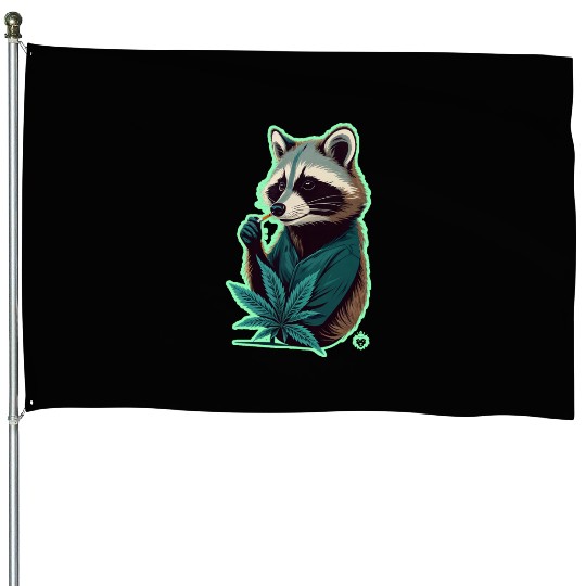 RACCOON WEED House Flags