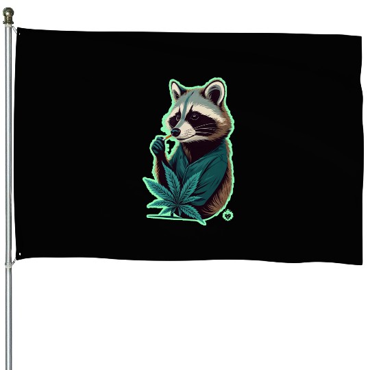 RACCOON WEED House Flags