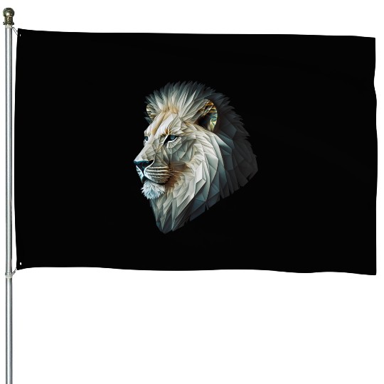 Polygon Animal Print White House Flags