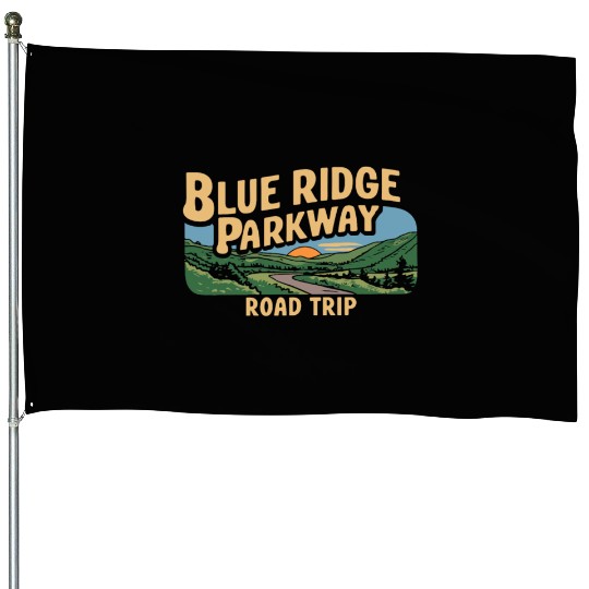 Blue Ridge Parkway Road Trip Adventure House Flags