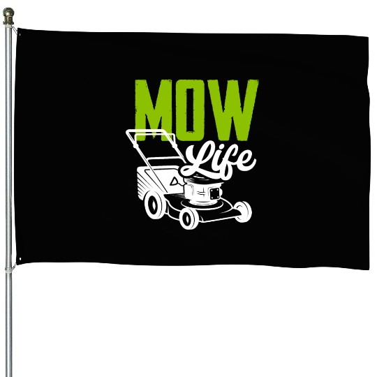 Landscaper Gardener Lawn Mowing Life House Flags