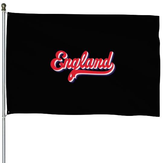 England, Retro Typography House Flags