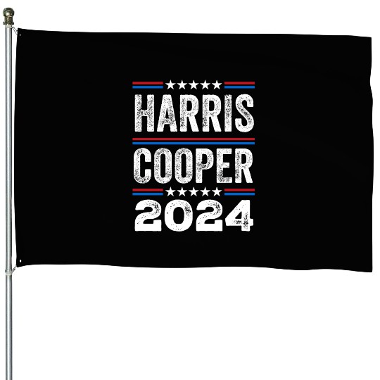 Kamala Harris Cooper 2024 US Election Democrat House Flags