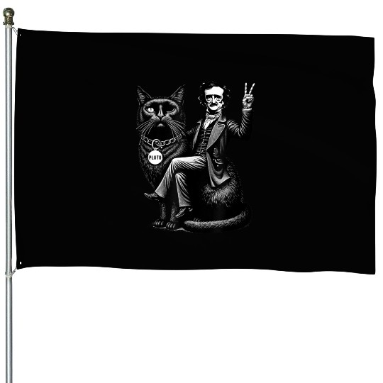 Edgar Allan Poe Riding House Flags