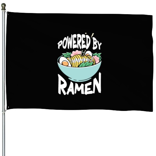 Powered By Ramen Anime Japanese Soup Cup Noodle House Flags