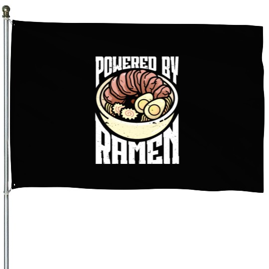 Powered By Ramen Anime Japanese Soup Cup Noodle House Flags