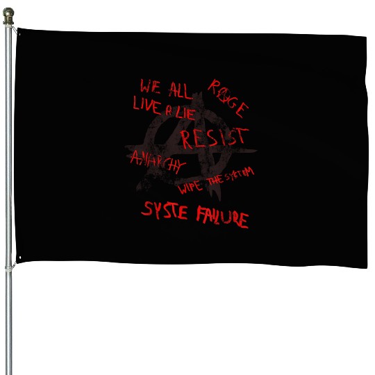 Anarchy Anarchist Merch Peaceful Anarchism House Flags