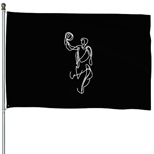 Basketball Player Drawing House Flags
