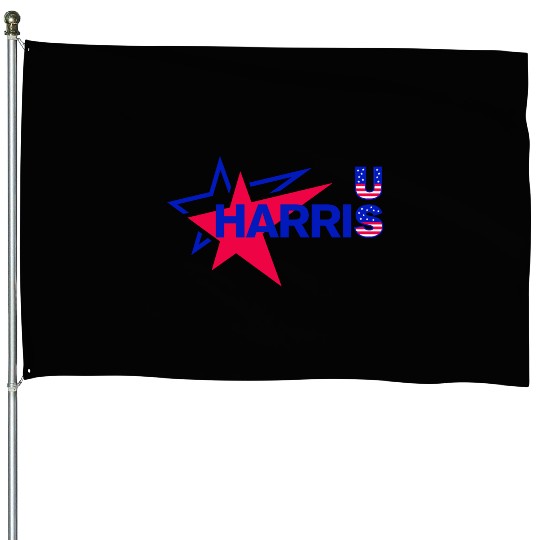 US Election 2024 Trust Harris House Flags