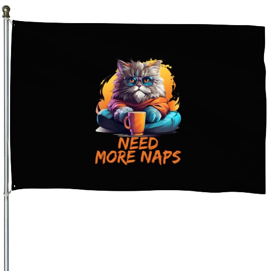 Persian Cat Need More Naps Kitten Cat Memes House Flags